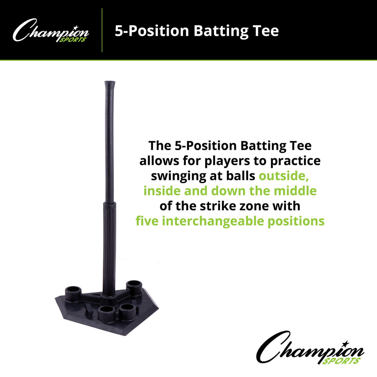Champion Sports 5-POSITIONS BATTING TEE
