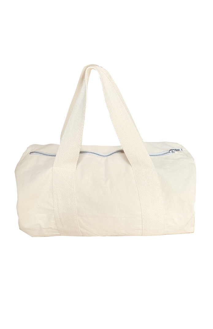 Royal Apparel C1047ORG Organic Canvas Small Duffle Bag - Natural