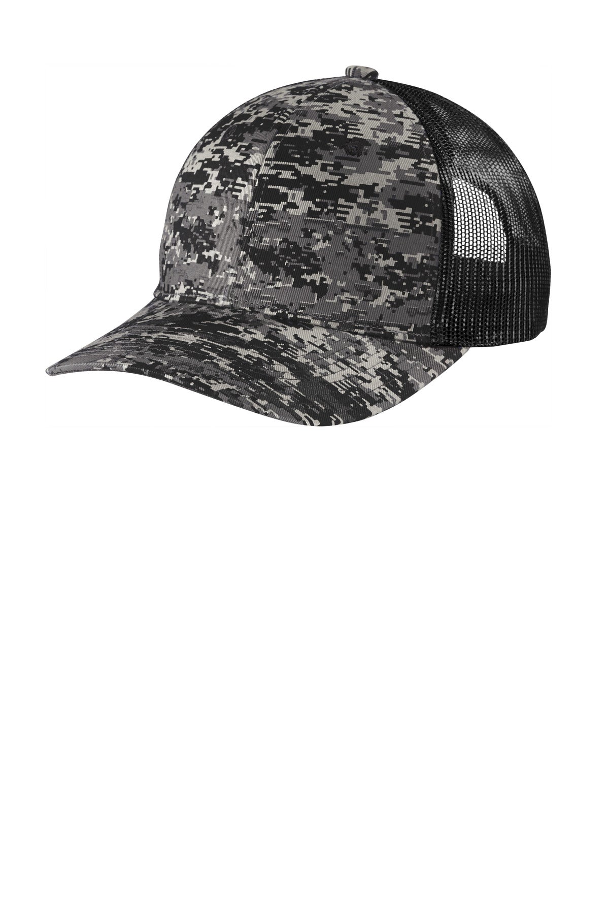 Port Authority C404 Digi Camo Snapback Trucker Cap Wholesale Blank