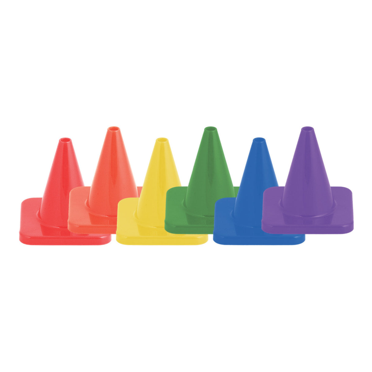 4"H HIGH-VISIBILITY FLEXIBLE VINYL CONE ORANGE
