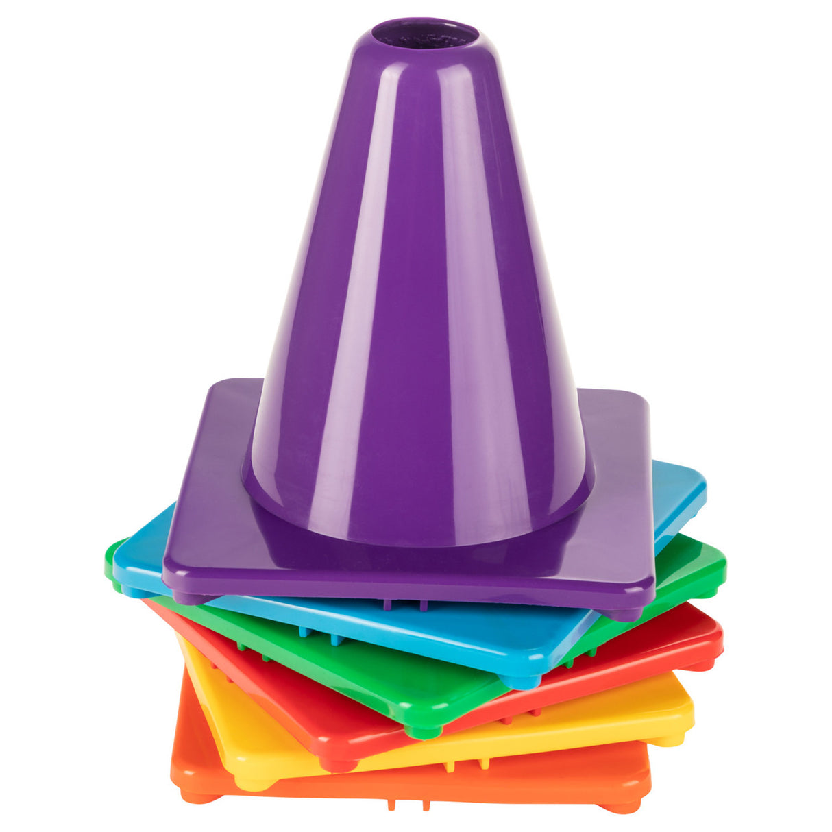 6"H HIGH-VISIBILITY FLEXIBLE VINYL CONE ORANGE