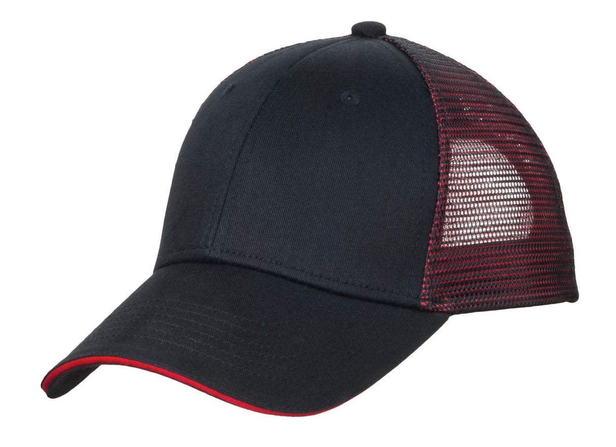 Port Authority C818 Double Mesh Snapback Sandwich Bill Cap Wholesale