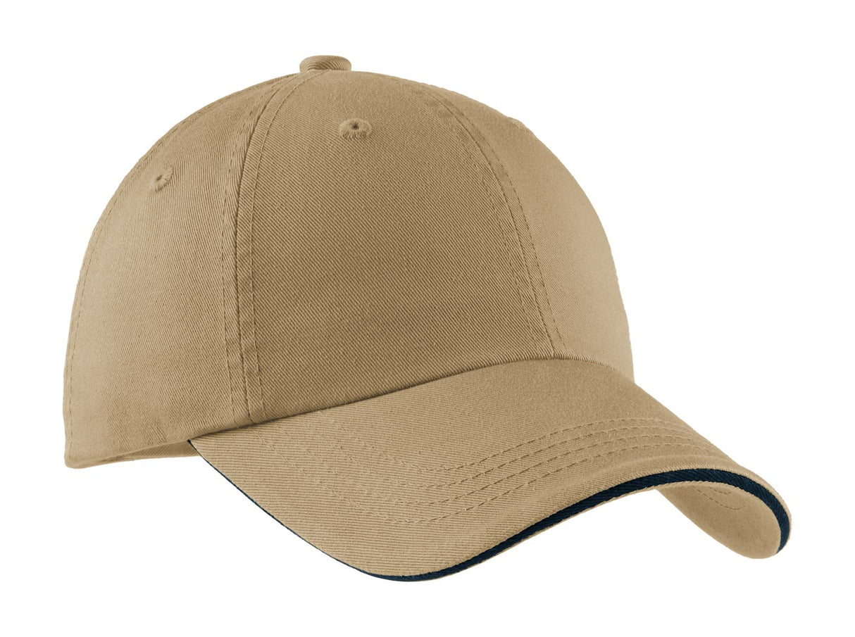 Port Authority ® Sandwich Bill Cap with Striped Closure. C830 - Port Authority C830