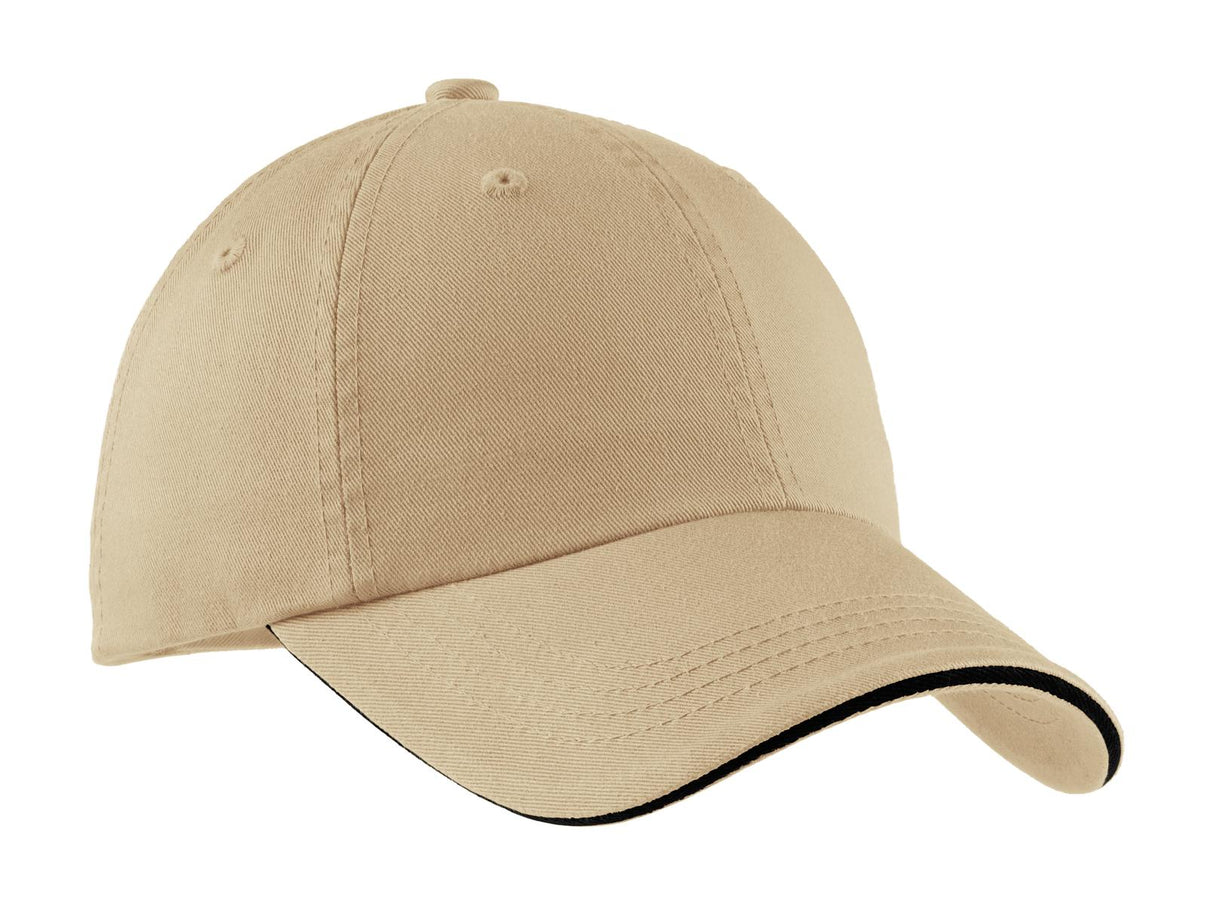 Port Authority ® Sandwich Bill Cap with Striped Closure. C830 - Port Authority C830