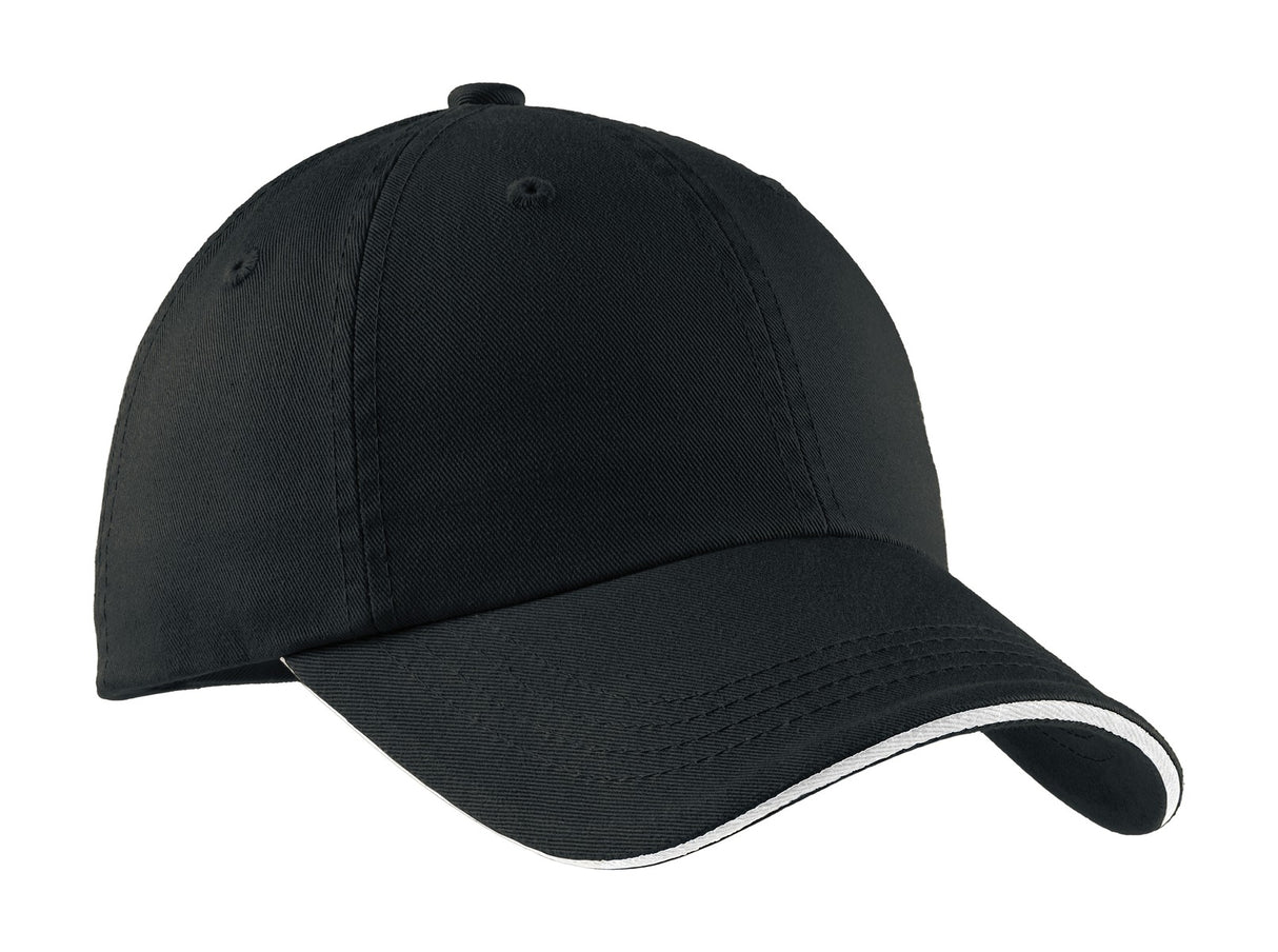 Port Authority ® Sandwich Bill Cap with Striped Closure. C830 - Port Authority C830