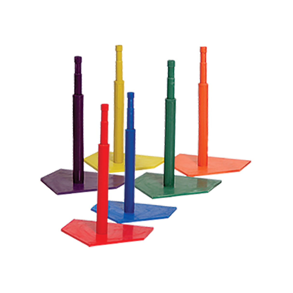 Champion Sports DELUXE 6-COLOR BATTING TEE SET