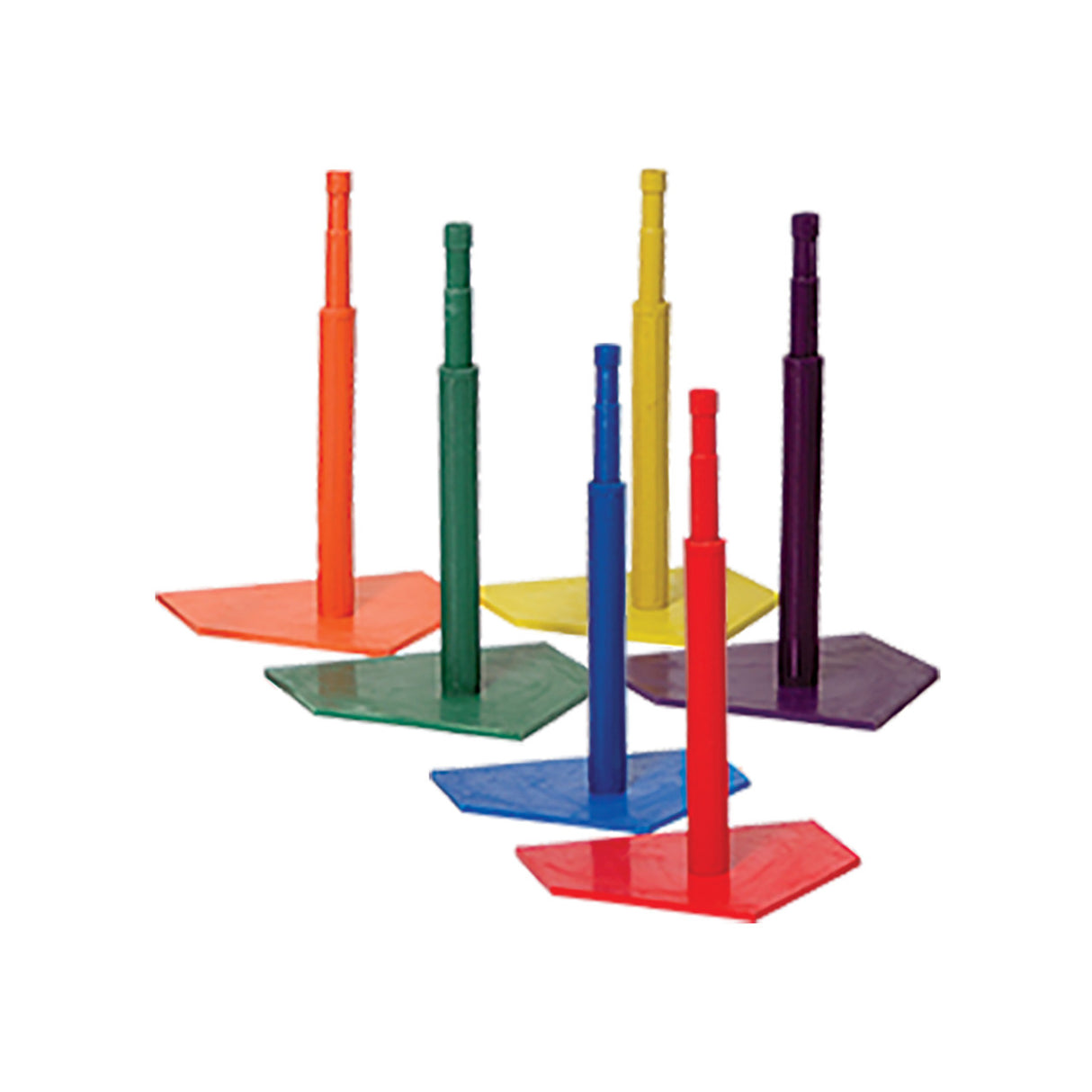 Champion Sports DELUXE 6-COLOR BATTING TEE SET