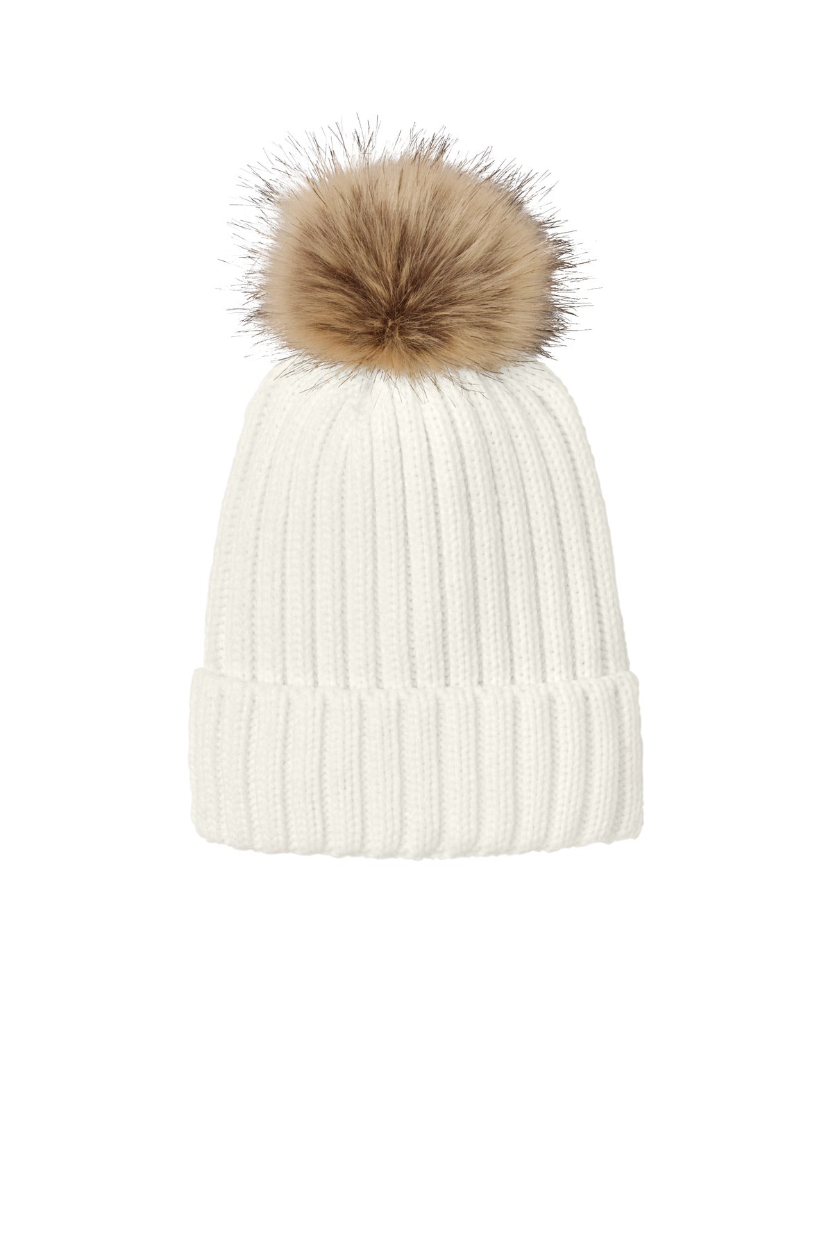 Port Authority ® Faux Fur Pom Beanie C990 - Port Authority C990