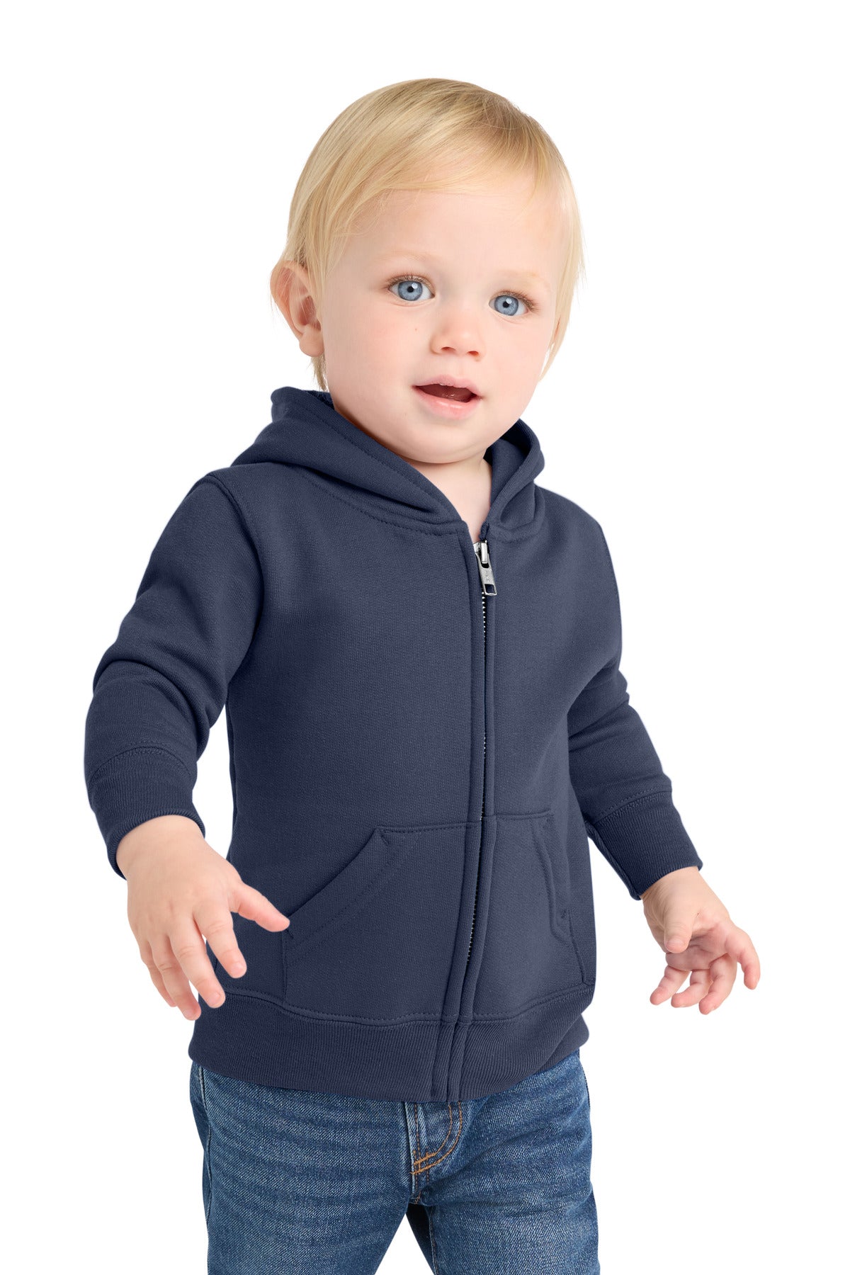 Port & Company CAR78IZH Infant Core Fleece Full-Zip Hooded Sweatshirt | Port & Co CAR78IZH