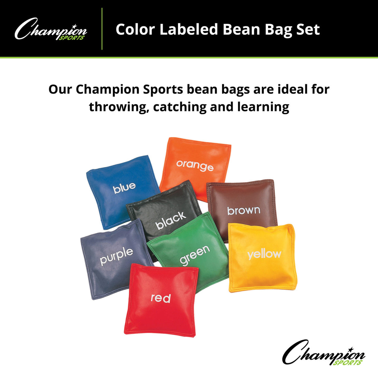 Champion Sports COLOR LABELED BEAN BAG SET