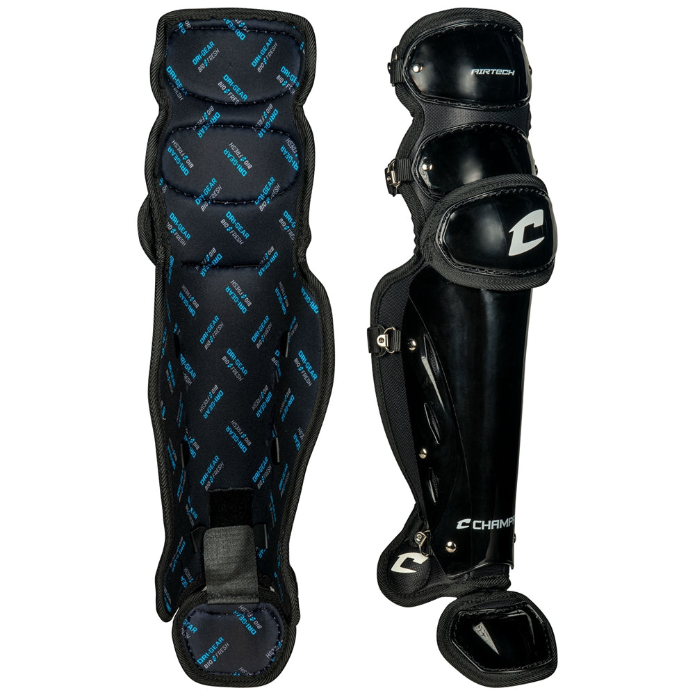 Champro Pro Plus Umpire Leg Guards | Champro CG385-CG370-CG355 Champro BLACK 17\" LENGTH