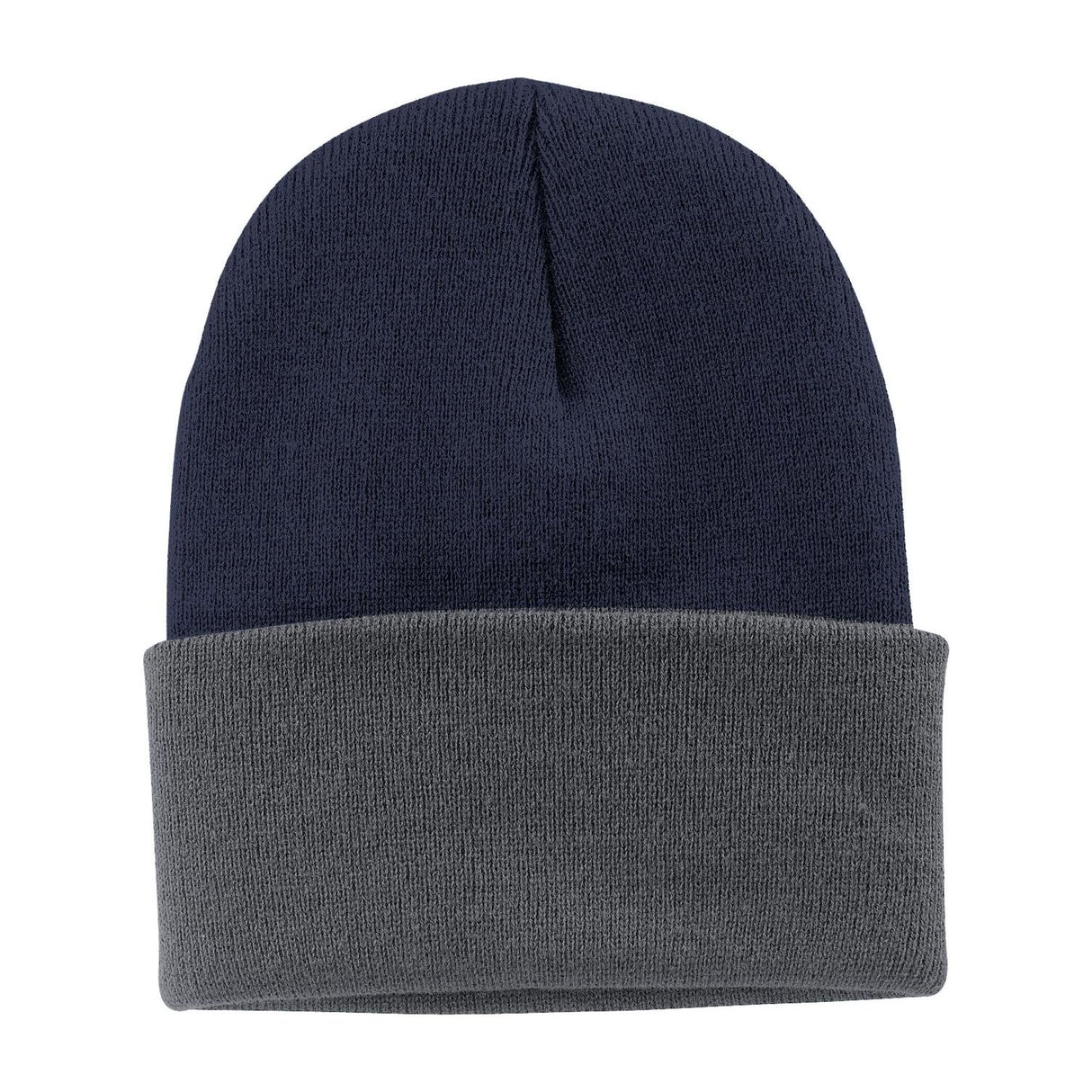 Joe's USA Knit Beanie Caps in 26 Colors Caps Joe's USA Navy/ Athletic Oxford OSFA