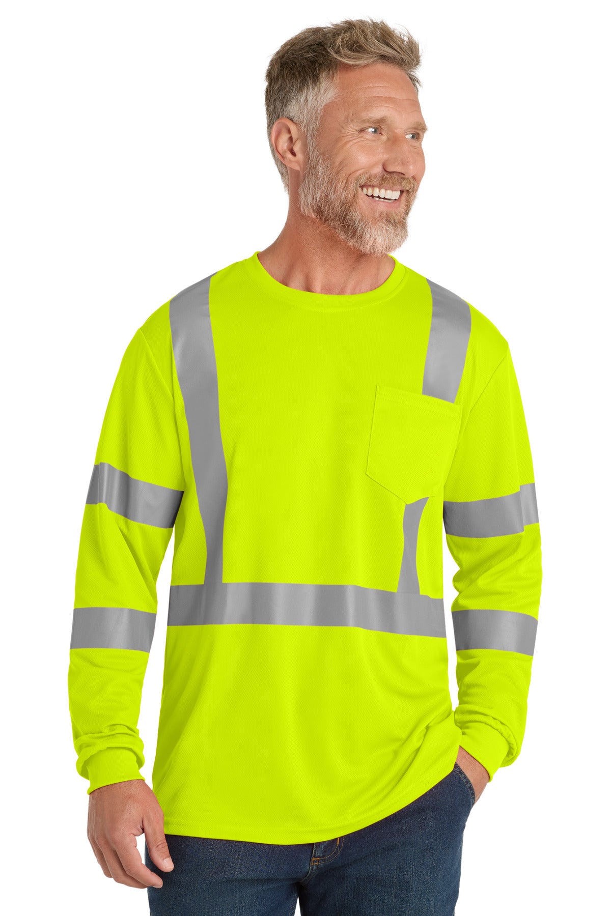 CornerStone 107 CS203 ANSI Class 3 Mesh Long Sleeve Tee