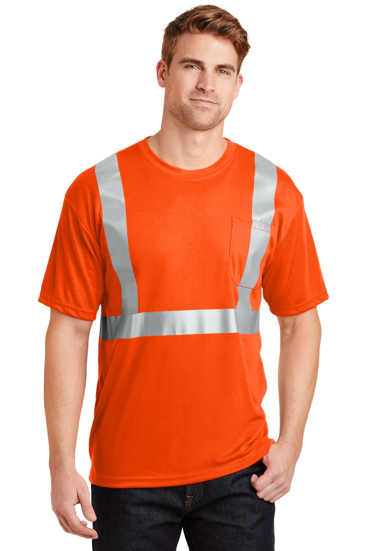 CornerStone ® - ANSI 107 Class 2 Safety T-Shirt. CS401 - CornerStone CS401