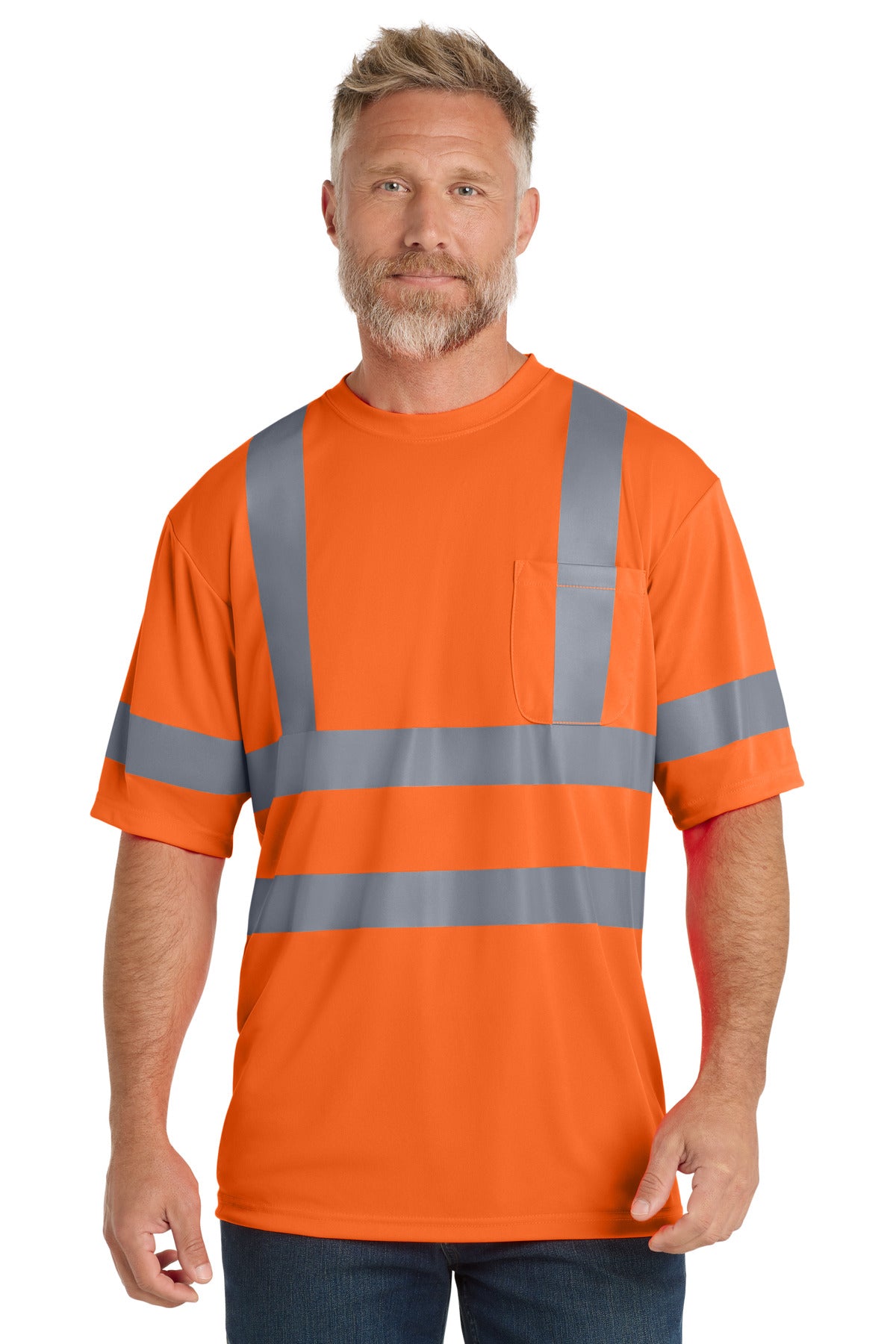 CornerStone 107 CS408 ANSI Class 3 Short Sleeve Snag-Resistant Reflective T-Shirt