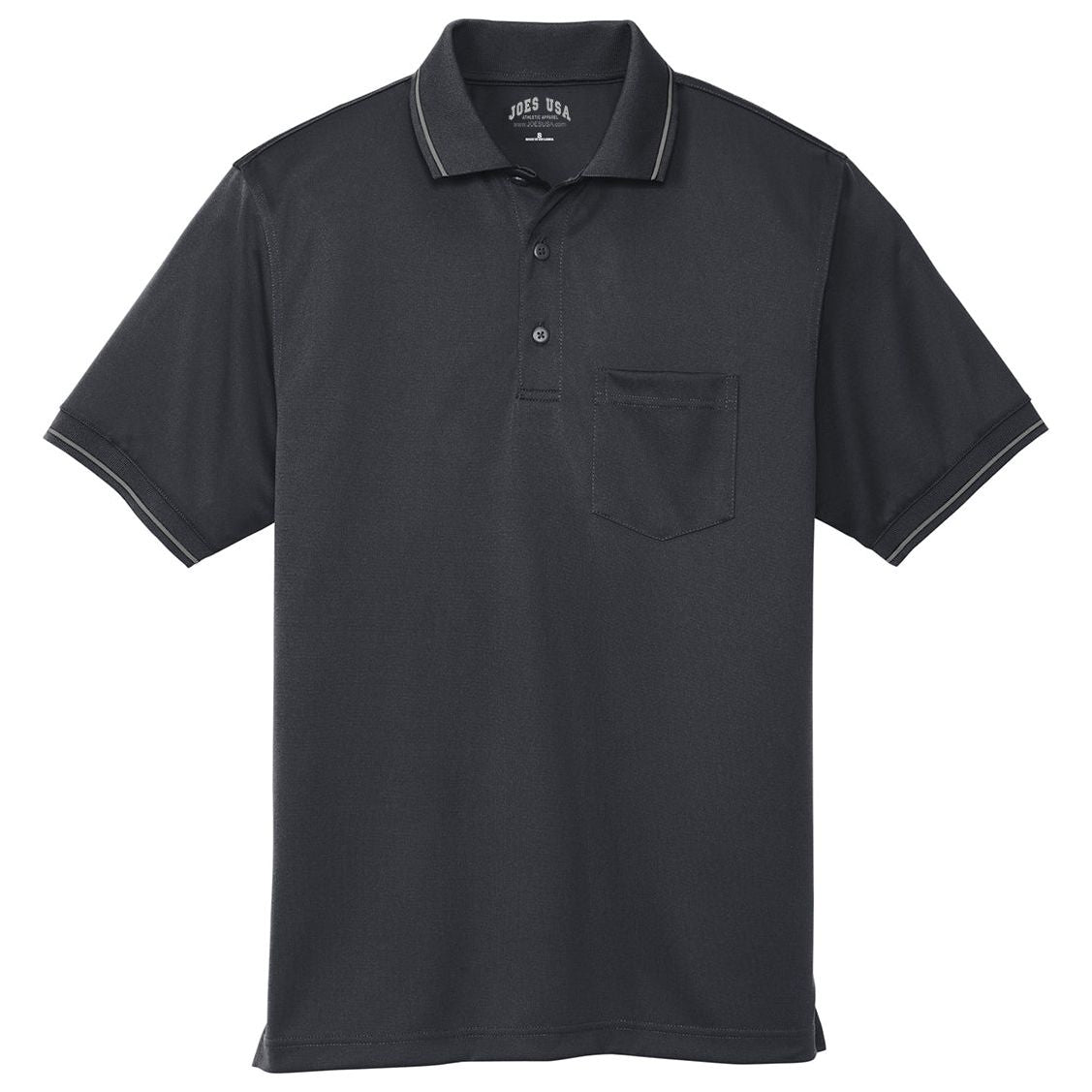 Men's Select Snag-Proof Tipped Pocket Polo Polos/Knits Joe's USA Charcoal / Light Grey X-Small