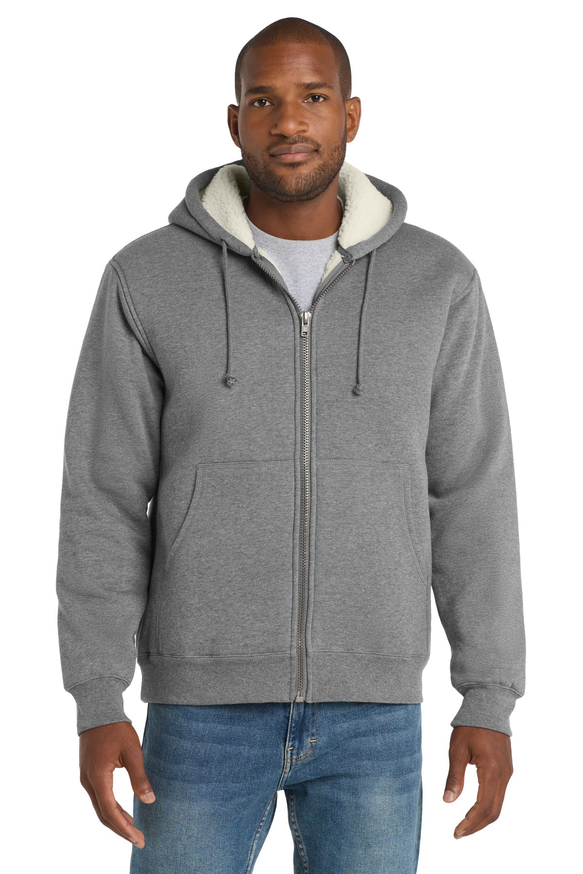 CornerStone CS625 Heavyweight Sherpa-Lined Hooded Fleece Jacket