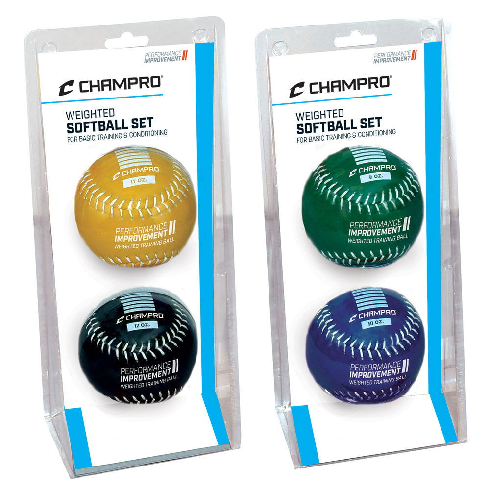 Champro Weighted Training Softball Set | Champro CSB7AS-CSB7BS Champro Standard 9 & 10 OZ.