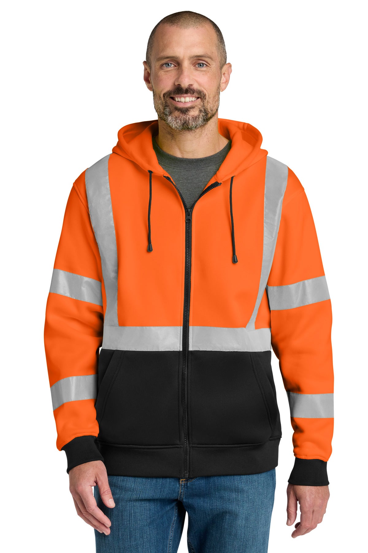 CornerStone CSF300 A107 Class 3 Heavy-Duty Fleece Full-Zip Hoodie