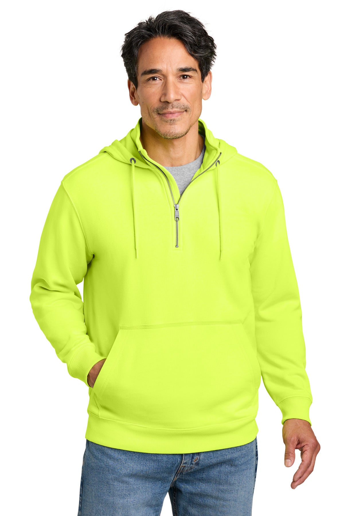 CornerStone CSF633 Tough Fleece 1/4-Zip Hoodie