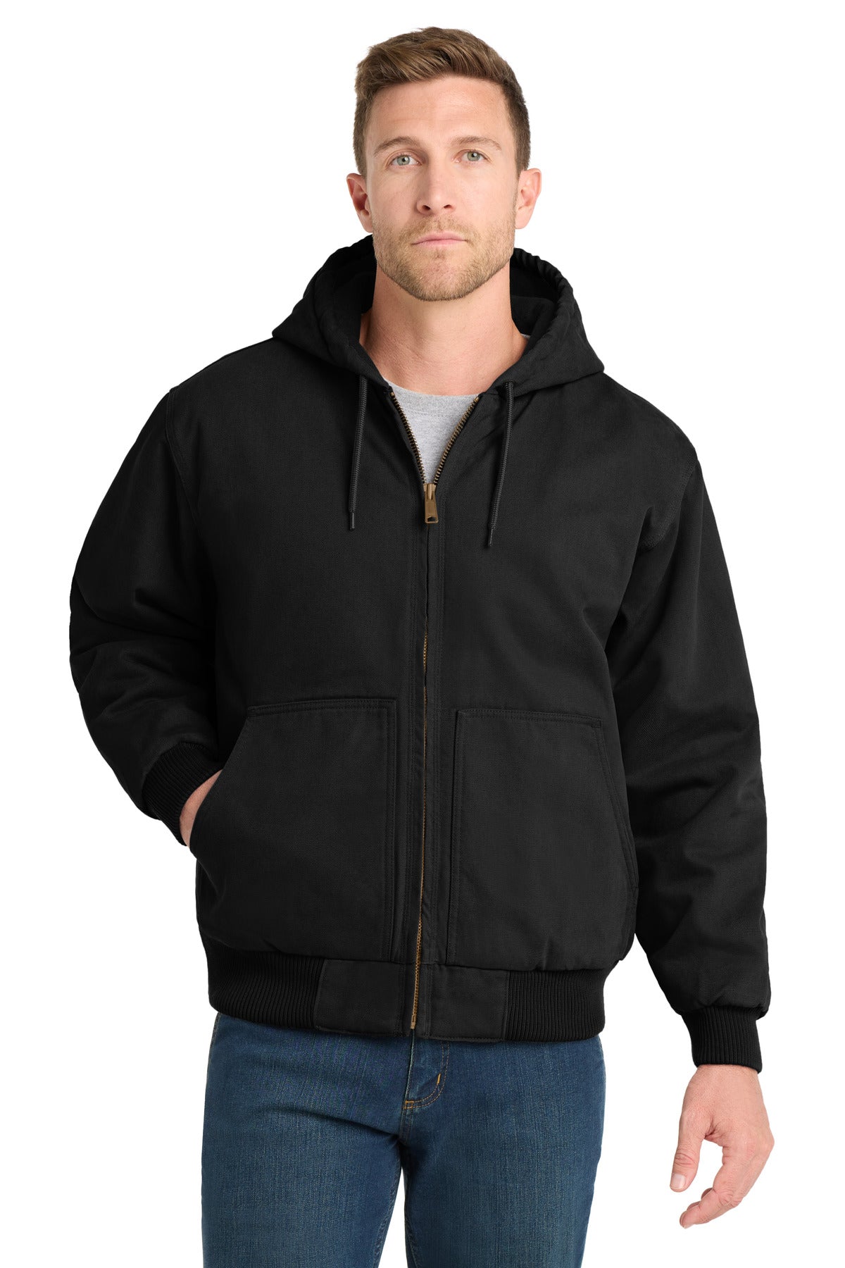 CornerStone CSJ41 Washed Duck Cloth Insulated Hooded Work Jacket