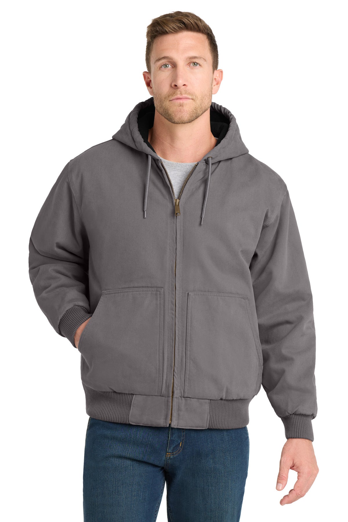 CornerStone CSJ41 Washed Duck Cloth Insulated Hooded Work Jacket
