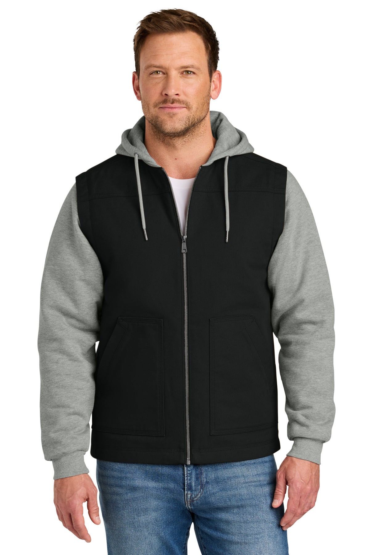 CornerStone ® Duck Fleece Full-Zip Hooded Jacket CSJ42 - CornerStone CSJ42