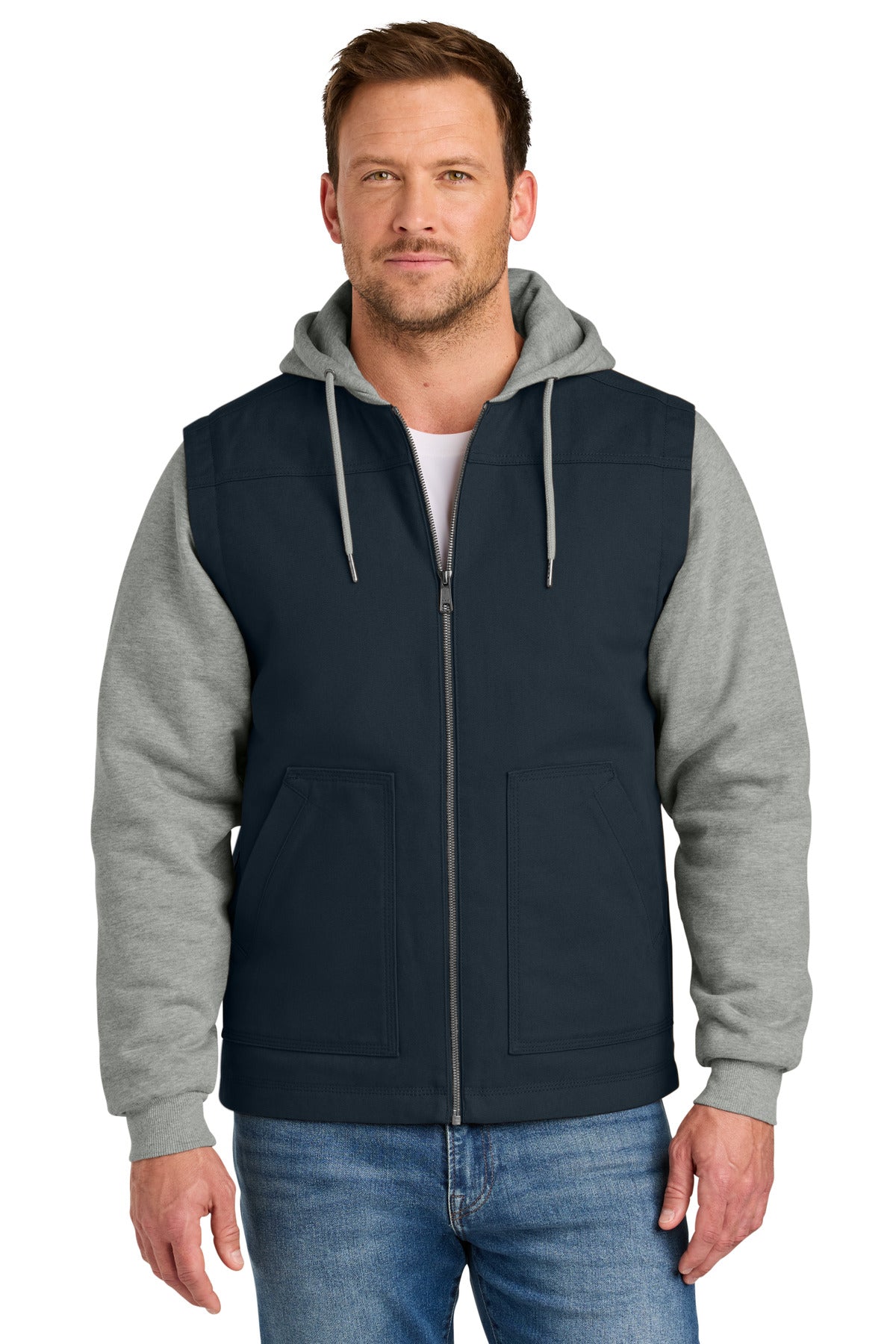 CornerStone ® Duck Fleece Full-Zip Hooded Jacket CSJ42 - CornerStone CSJ42