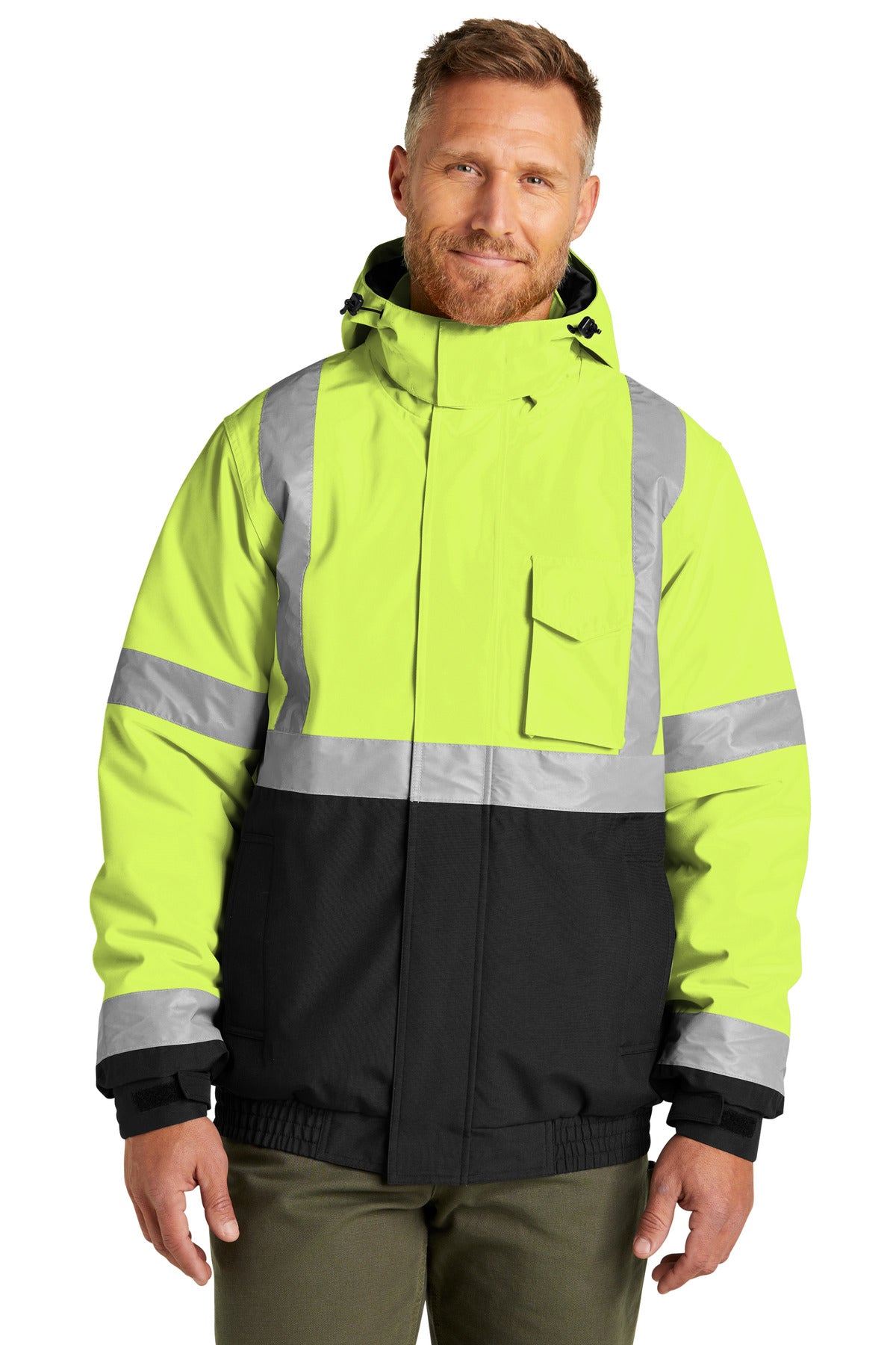 CornerStone ® ANSI 107 Class 3 Economy Waterproof Insulated Bomber Jacket CSJ500 - CornerStone CSJ500