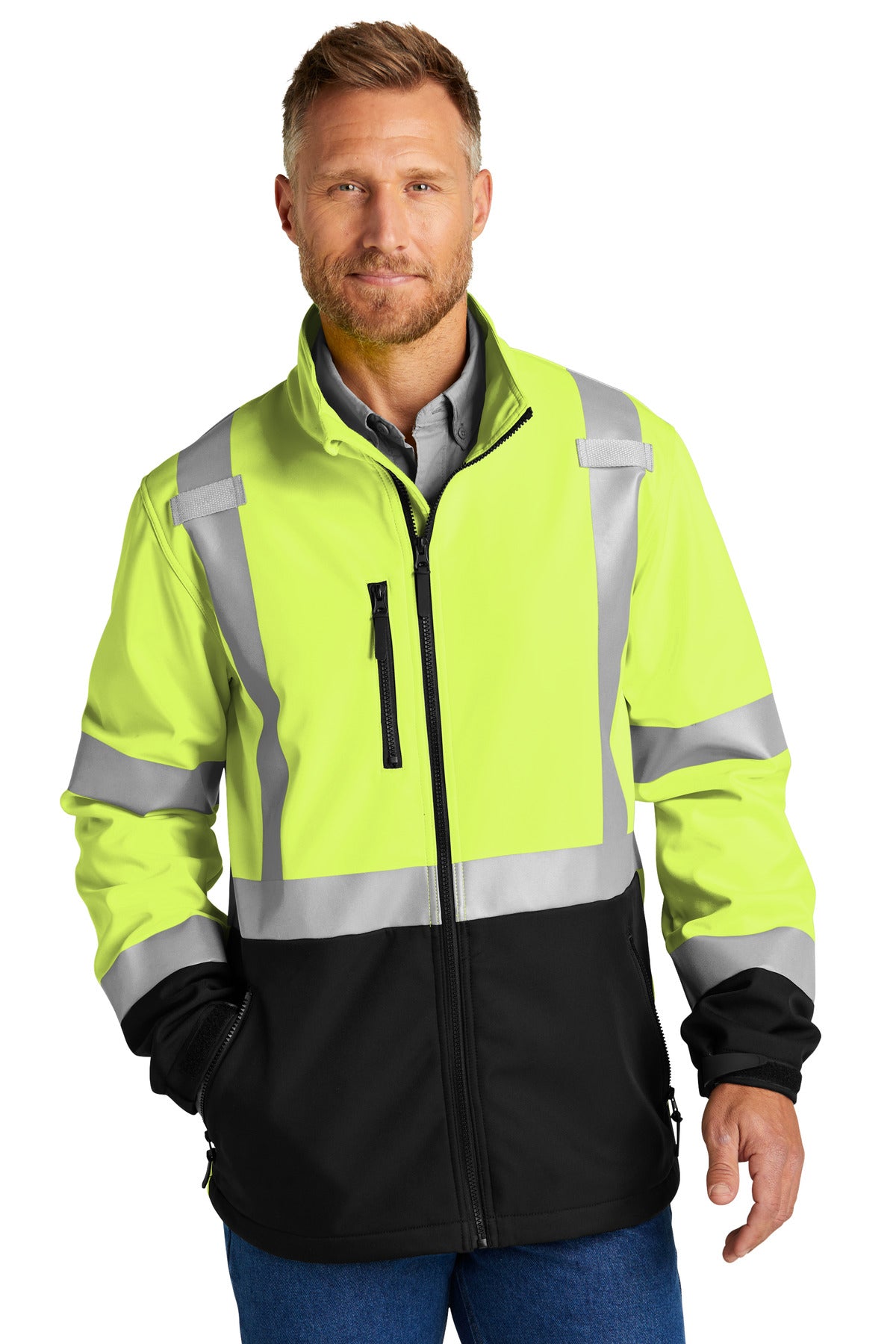 CornerStone ® ANSI 107 Class 3 Soft Shell Jacket CSJ503 - CornerStone CSJ503