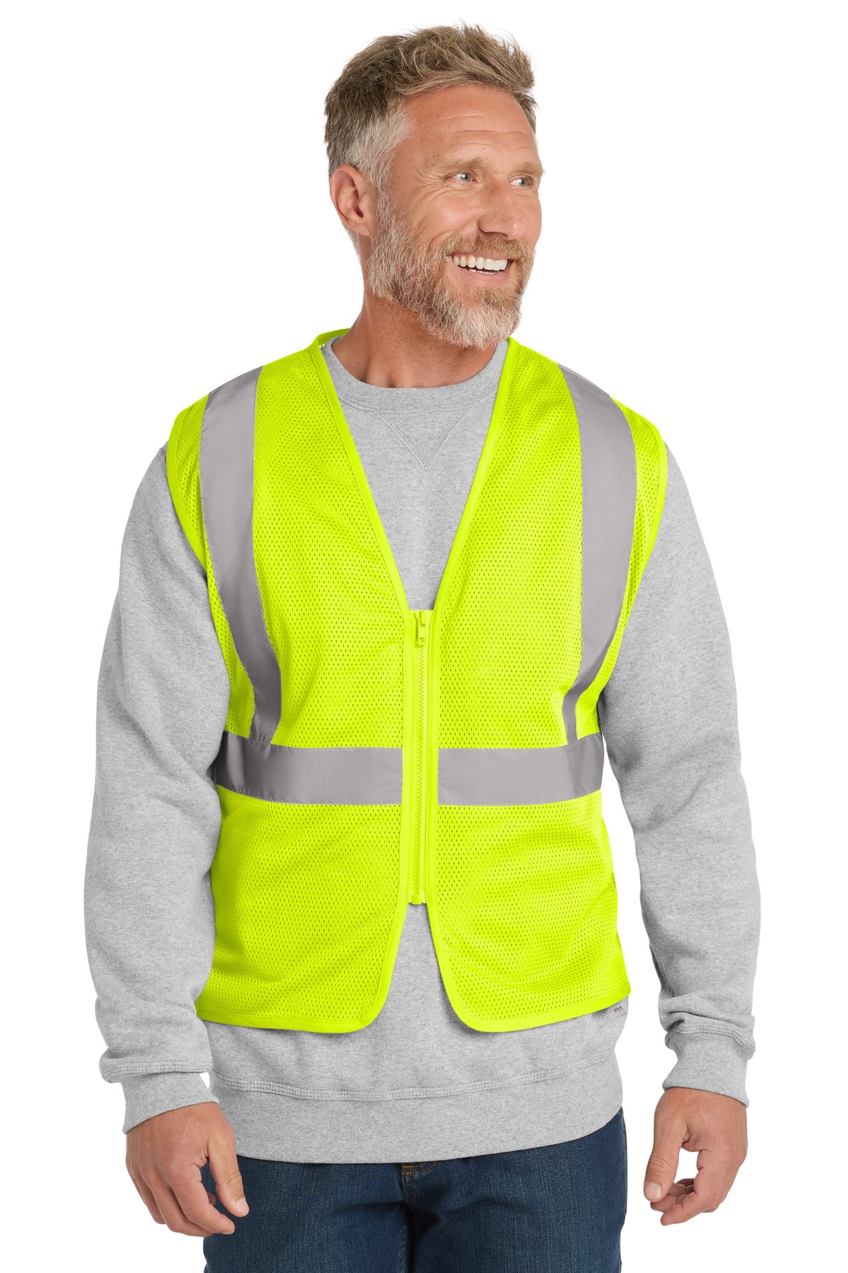 CornerStone ® ANSI 107 Class 2 Economy Mesh Zippered Vest. CSV101 - CornerStone CSV101