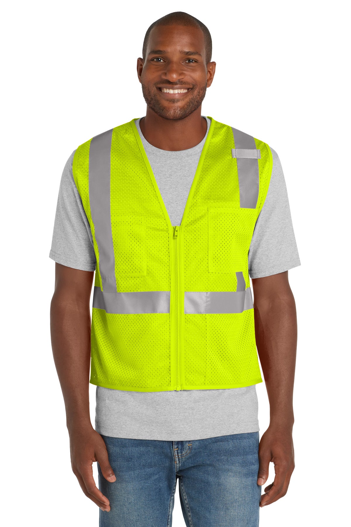 CornerStone CSV102 ANSI 107 Class 2 Mesh Zippered Vest