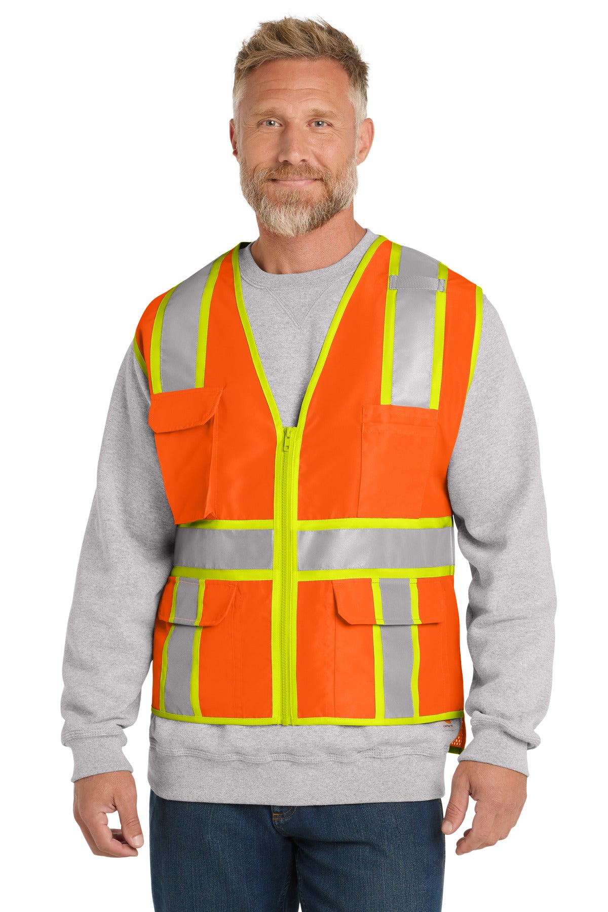 CornerStone 107 CSV105 ANSI Class 2 Surveyor Zippered Two-Tone Vest
