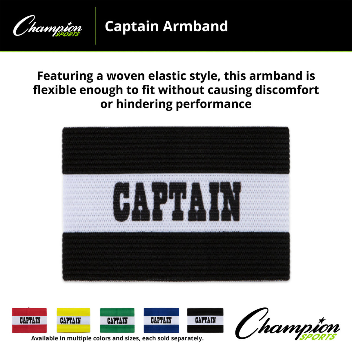 CAPTAIN ARM BAND, YOUTH BLACK