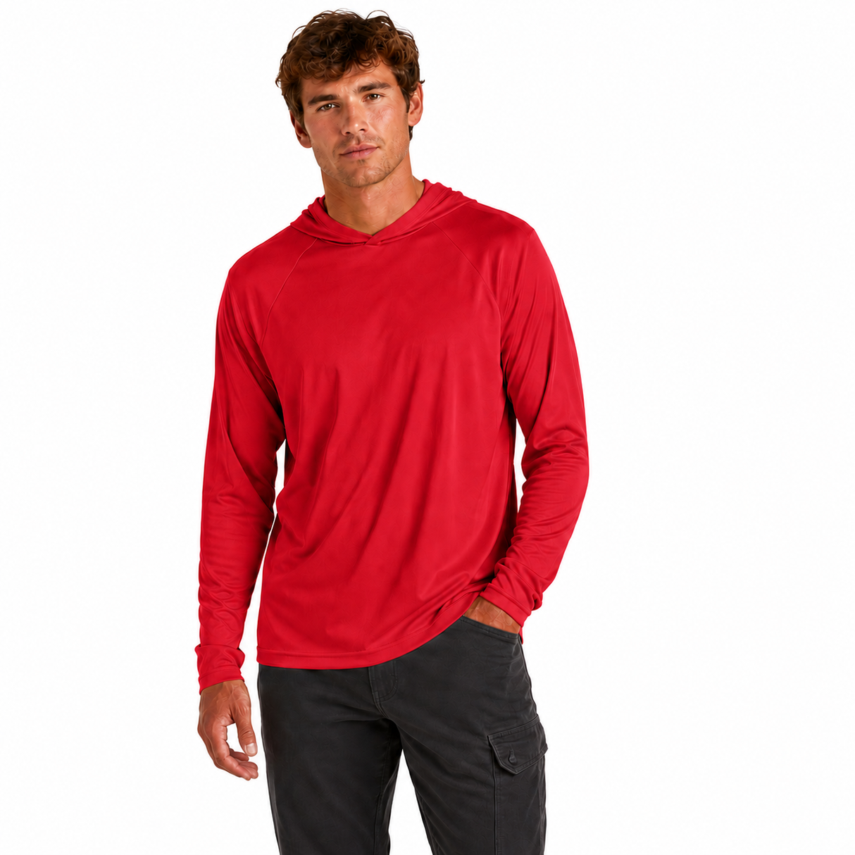 Joe's USA Construction & Landscape Lightweight Performance Hooded Tee