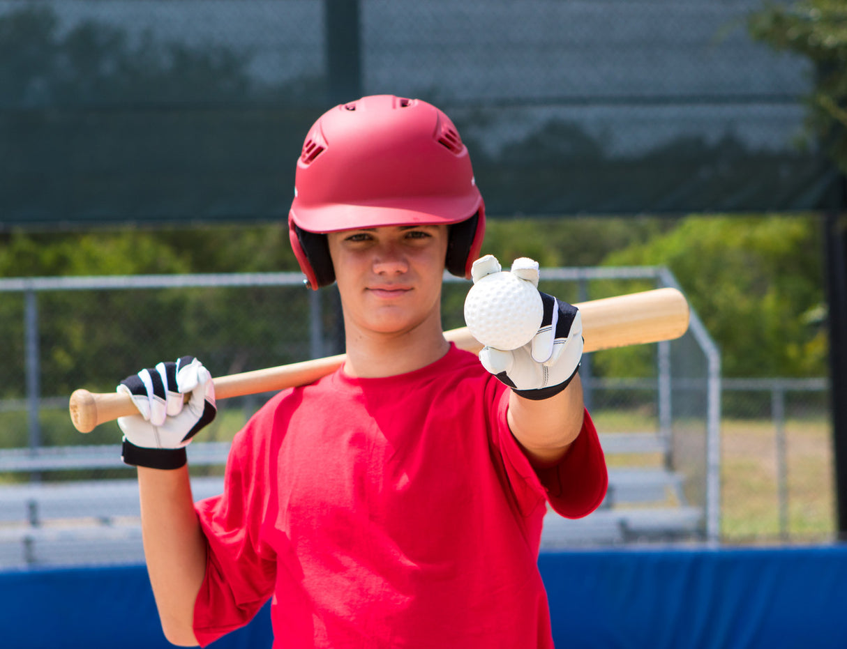 DIMPLED PITCHING MACHINE BASEBALLS WHITE
