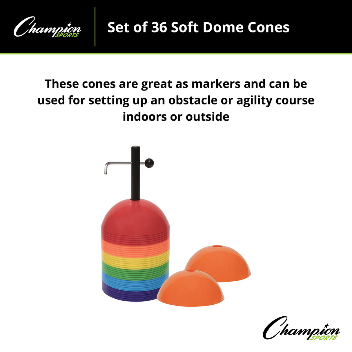 Champion Sports SOFT DOME CONE SET