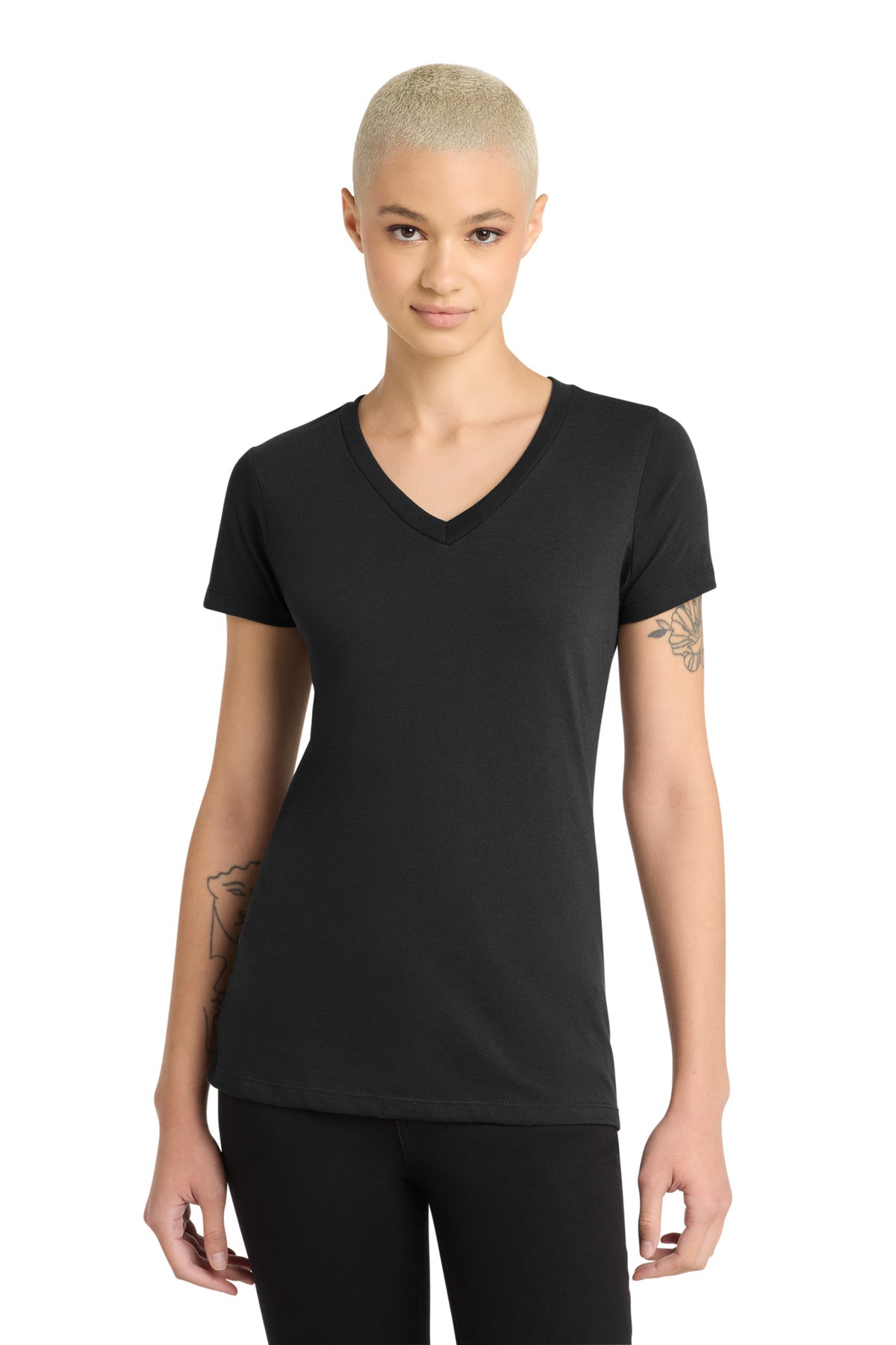 District ® Women's Perfect Blend ® CVC V-Neck Tee. DM1190L - District DM1190L