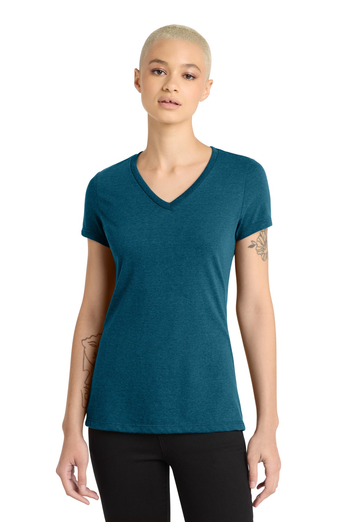 District ® Women's Perfect Blend ® CVC V-Neck Tee. DM1190L - District DM1190L