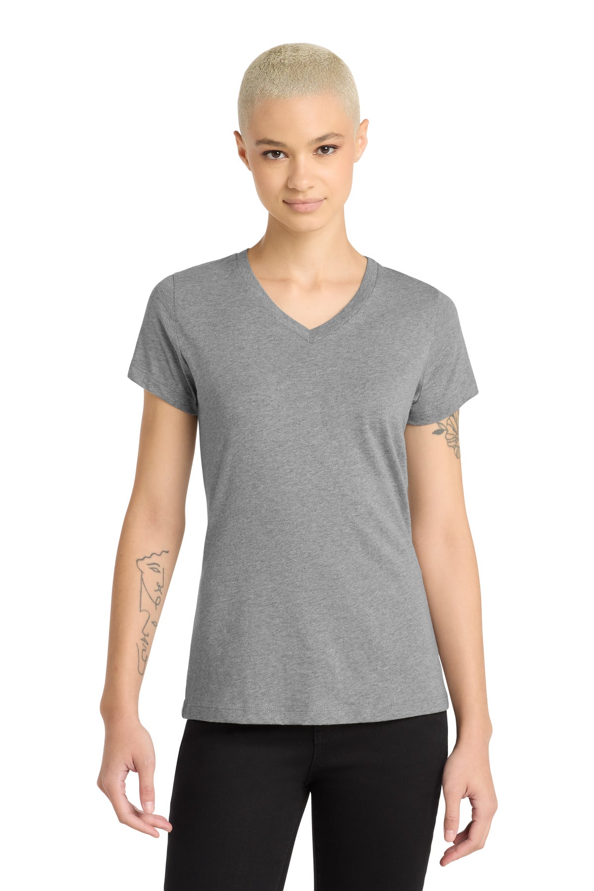 District ® Women's Perfect Blend ® CVC V-Neck Tee. DM1190L - District DM1190L