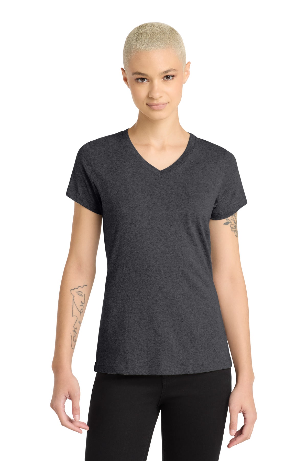 District ® Women's Perfect Blend ® CVC V-Neck Tee. DM1190L - District DM1190L