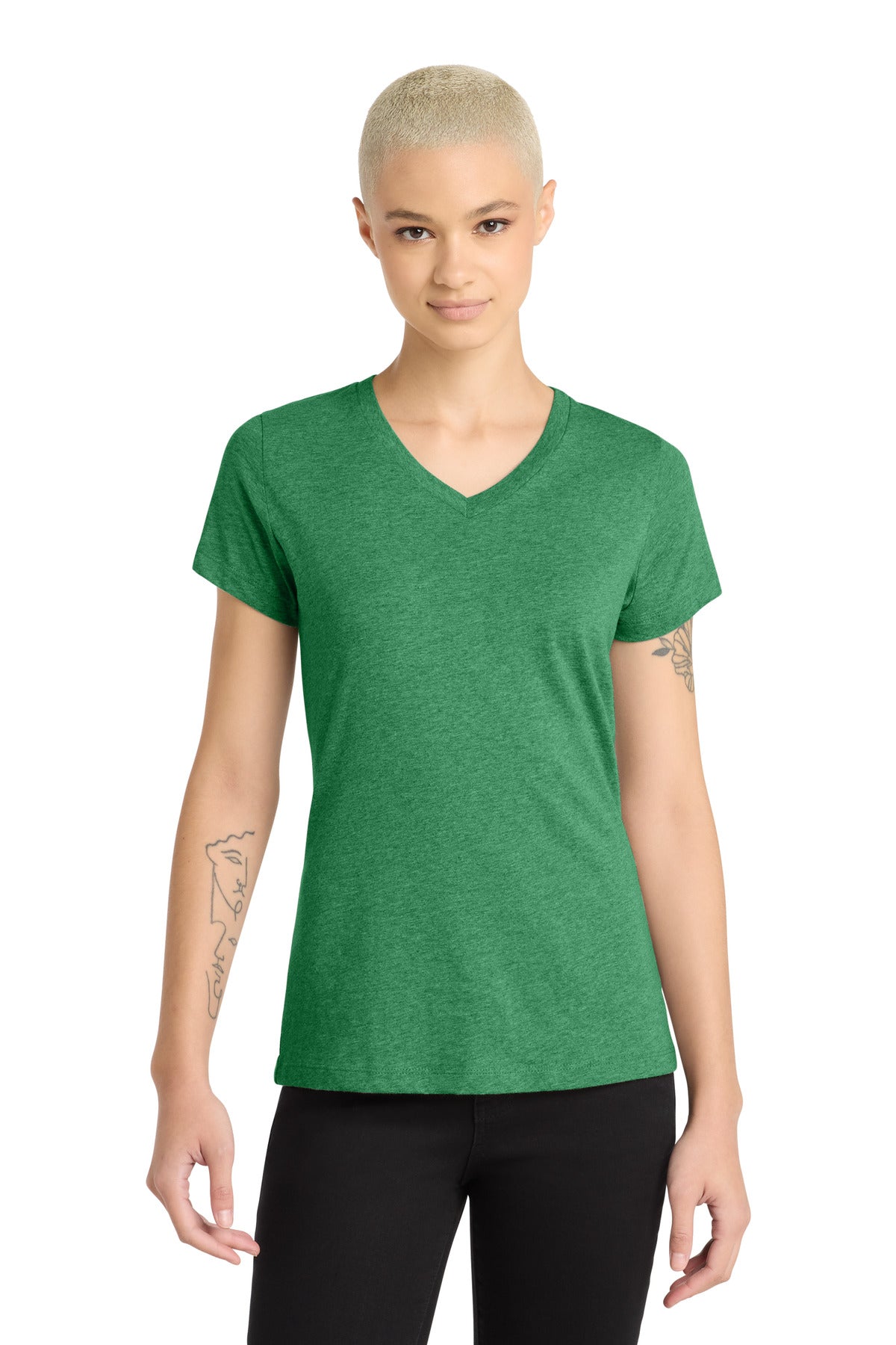 District ® Women's Perfect Blend ® CVC V-Neck Tee. DM1190L - District DM1190L