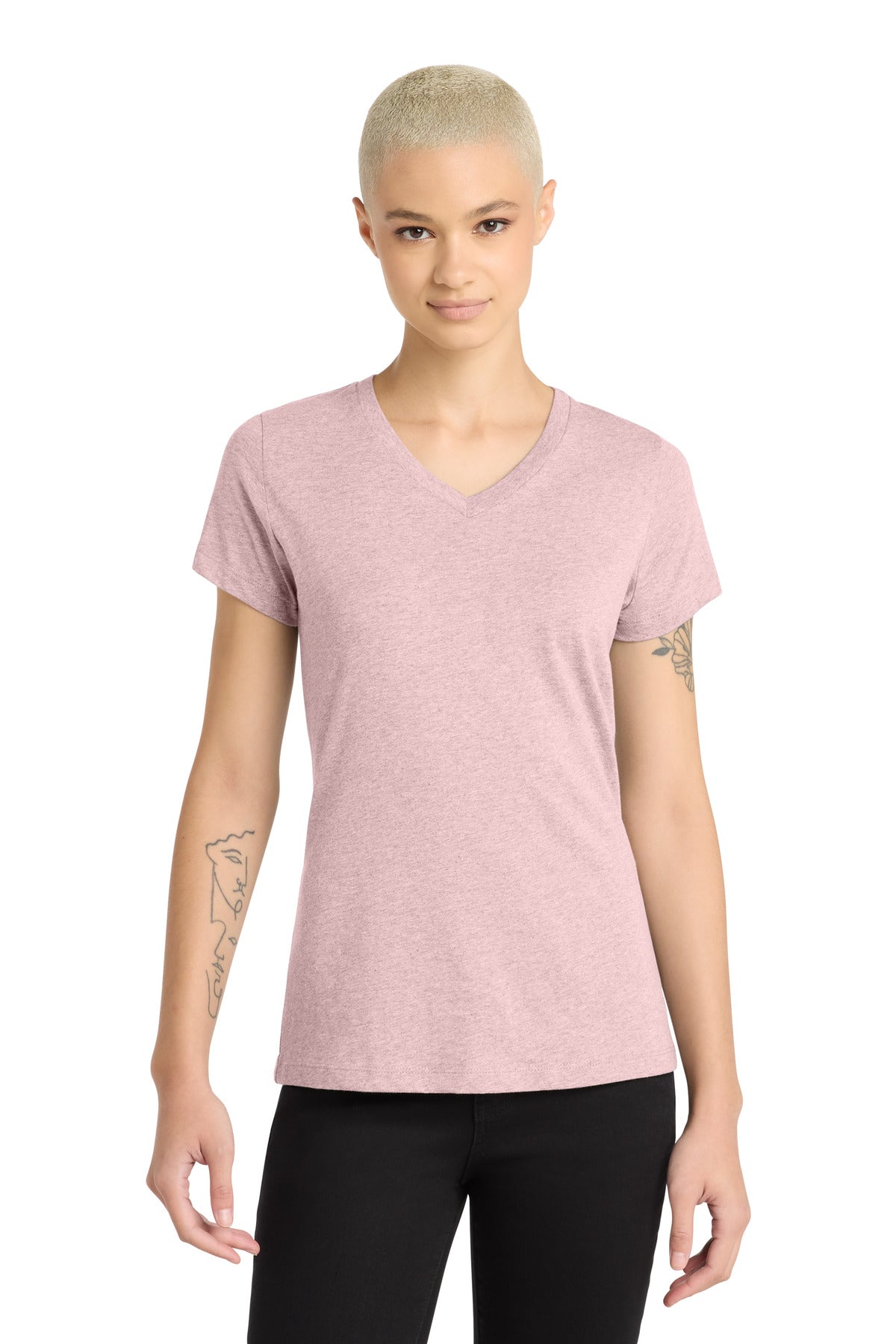 District ® Women's Perfect Blend ® CVC V-Neck Tee. DM1190L - District DM1190L