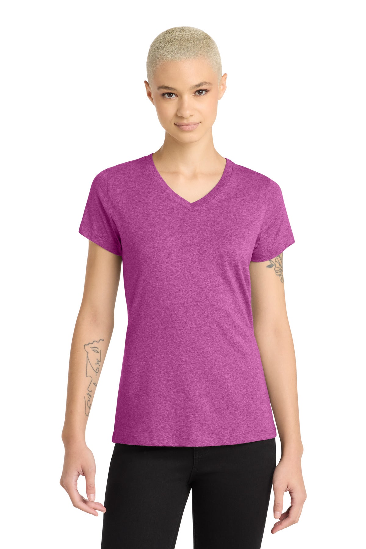 District ® Women's Perfect Blend ® CVC V-Neck Tee. DM1190L - District DM1190L