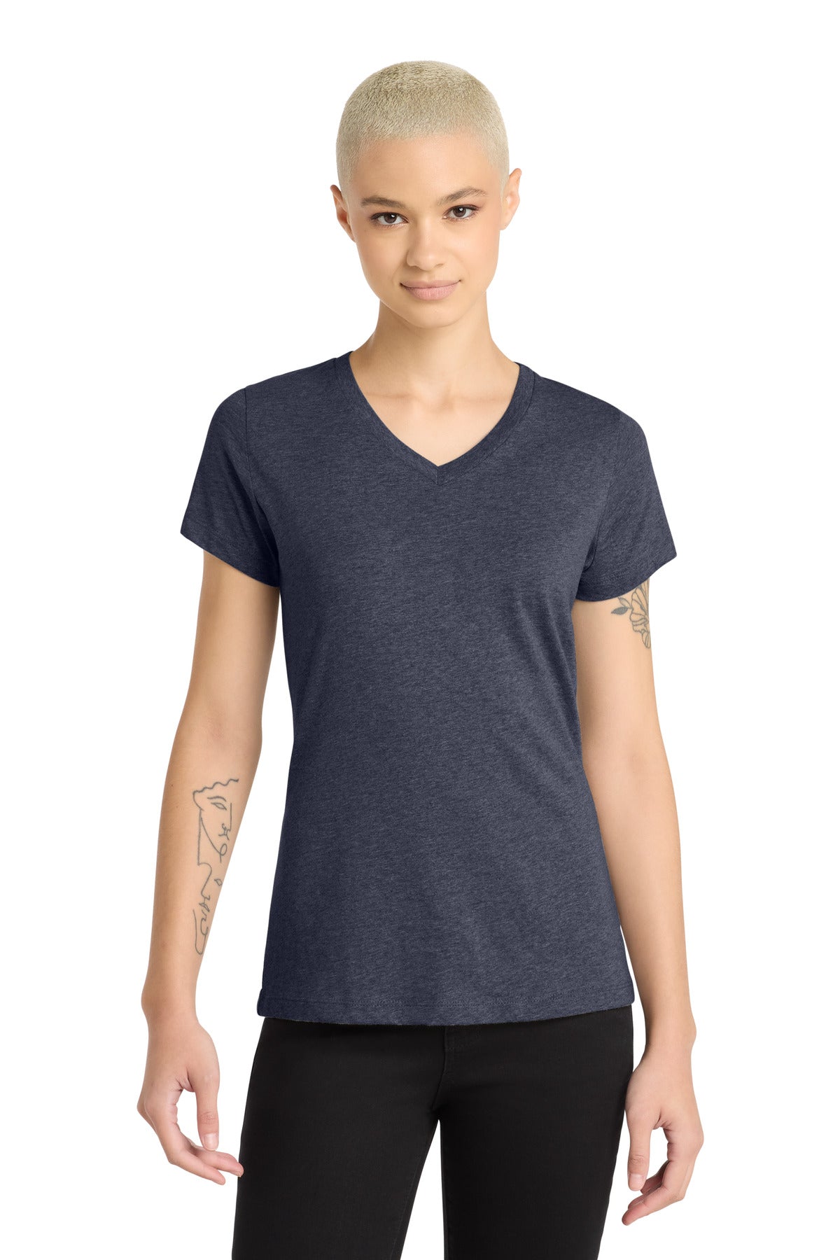 District ® Women's Perfect Blend ® CVC V-Neck Tee. DM1190L - District DM1190L