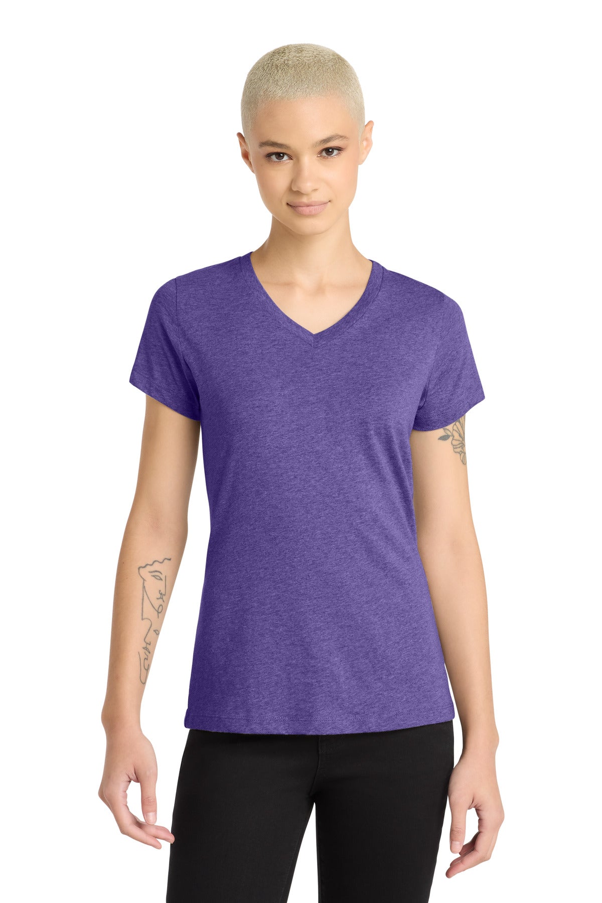 District ® Women's Perfect Blend ® CVC V-Neck Tee. DM1190L - District DM1190L
