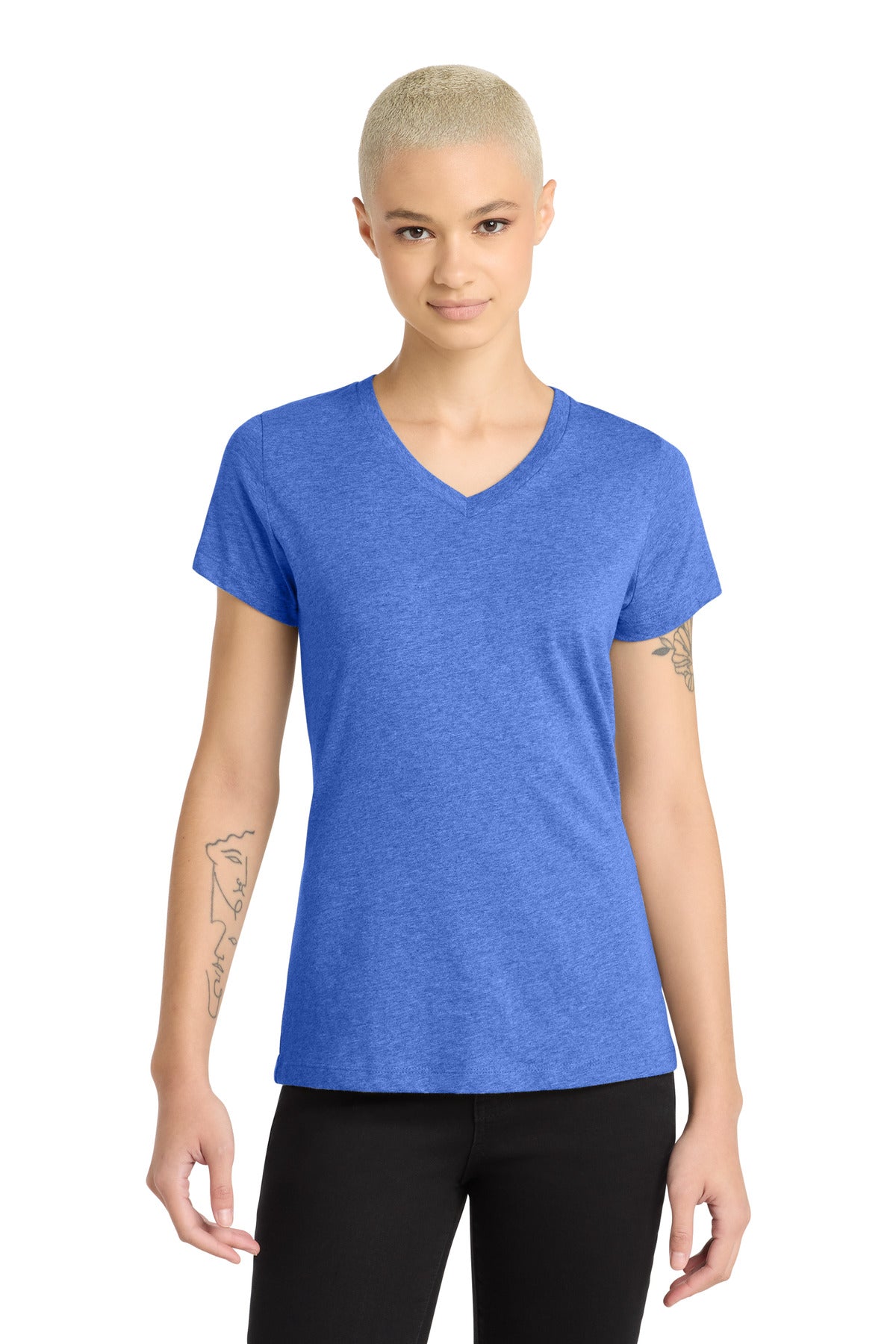 District ® Women's Perfect Blend ® CVC V-Neck Tee. DM1190L - District DM1190L