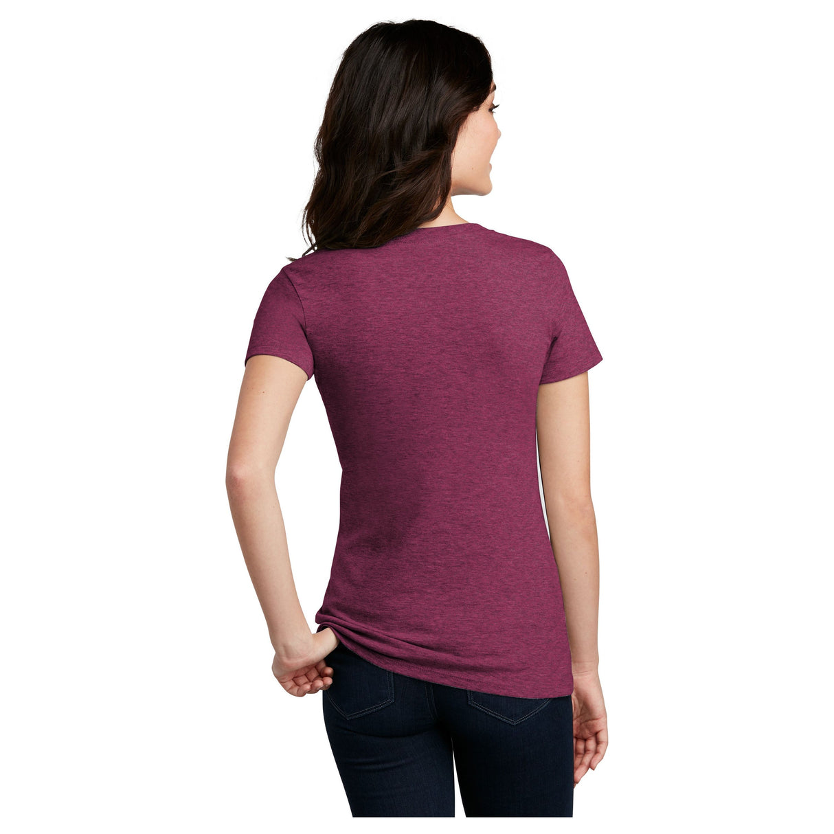 District® Women’s Perfect Blend® CVC V-Neck Tee DM1190L