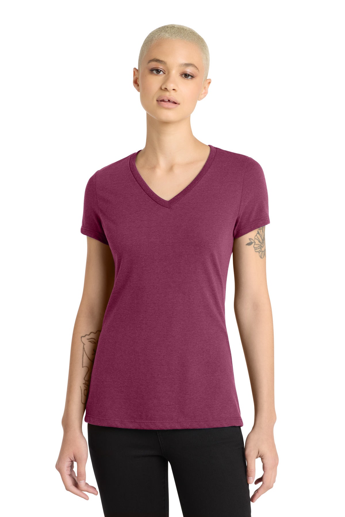 District ® Women's Perfect Blend ® CVC V-Neck Tee. DM1190L - District DM1190L