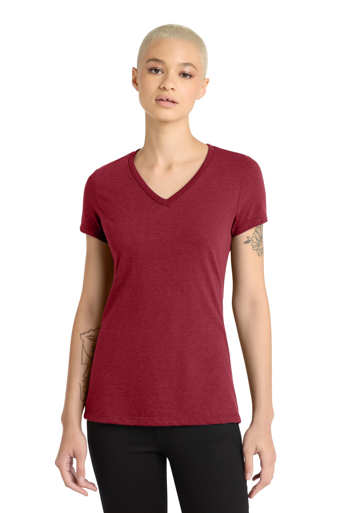 District ® Women's Perfect Blend ® CVC V-Neck Tee. DM1190L - District DM1190L